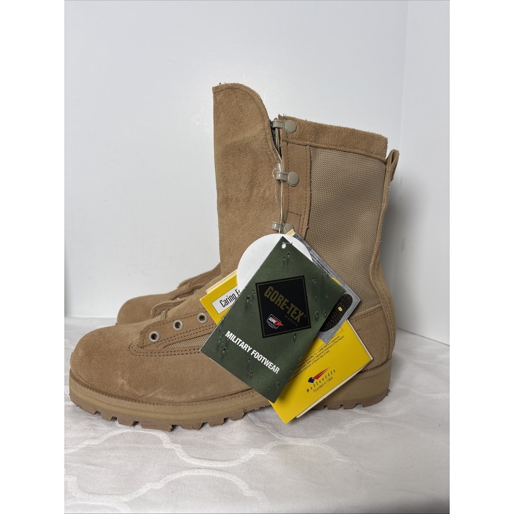New Belleville Military Combat Boots Men's 9.5R Tan Gore-Tex New 27599 No Box